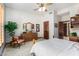Bright bedroom with wood furniture and built-in shelving at 2166 E Caroline Ln, Tempe, AZ 85284