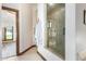 Bathroom with a large glass-enclosed shower at 2166 E Caroline Ln, Tempe, AZ 85284