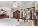 Bedroom with large windows, fireplace, and ample closet space at 2166 E Caroline Ln, Tempe, AZ 85284