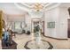 Spacious entryway with high ceilings and a large chandelier at 2166 E Caroline Ln, Tempe, AZ 85284
