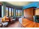 Home office with built-in desk and mountain views at 11155 E Honda Bow Rd, Scottsdale, AZ 85262