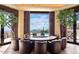 Indoor wet bar with mountain views at 11155 E Honda Bow Rd, Scottsdale, AZ 85262