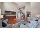 Open living room with hardwood floors, high ceilings and staircase at 19428 W Colter St, Litchfield Park, AZ 85340