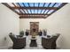 Peaceful courtyard with fountain, pergola, and comfortable seating at 18610 W Porter Dr # 93, Goodyear, AZ 85338