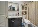 Updated bathroom with granite vanity, new fixtures, and a walk-in shower at 9023 N 3Rd Ave, Phoenix, AZ 85021