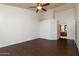 Spacious bedroom with dark tile floors at 851 N Pineview Dr, Chandler, AZ 85226