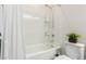 Bathroom with a shower/tub combo and toilet at 5526 S Grenoble St, Mesa, AZ 85212