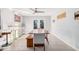 Modern dining area with wooden table and bench seating at 8301 E Crestwood Way, Scottsdale, AZ 85250