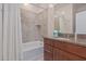 Bathroom with tub shower combination and granite countertop at 20403 W Calle Encorvada --, Buckeye, AZ 85396