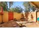 Private patio with fire pit and seating area at 1425 E Desert Cove Ave # 49, Phoenix, AZ 85020