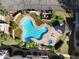 Aerial view of a community pool and spa at 1425 E Desert Cove Ave # 49, Phoenix, AZ 85020