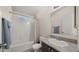 Clean bathroom with tub, toilet and vanity at 9333 E University Dr # 45, Mesa, AZ 85207