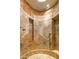 Circular marble shower with multiple shower heads at 8100 N 68Th St, Paradise Valley, AZ 85253