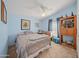 Bedroom with double bed and ceiling fan at 50910 W Long Rifle Rd, Aguila, AZ 85320