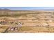 Aerial view of property and surrounding desert landscape at 50910 W Long Rifle Rd, Aguila, AZ 85320