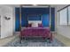 Main bedroom with canopy bed and blue wall at 964 W Saguaro Ln, San Tan Valley, AZ 85143