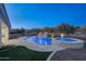 Private pool and spa with stonework and mountain views at 20594 W Pasadena Ave, Buckeye, AZ 85396