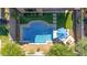 Elevated pool with surrounding patio and umbrella at 4526 E Vista Bonita Dr, Phoenix, AZ 85050