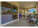 Covered patio with furniture and view of the mountains at 8132 W Hatfield Rd, Peoria, AZ 85383