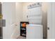 Stackable washer and dryer in a dedicated laundry closet at 2511 W Queen Creek Rd # 205, Chandler, AZ 85248