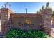 Trilogy community sign with stonework and landscaping at 4548 E Carob Dr, Gilbert, AZ 85298