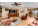 Spacious living room with leather furniture and hardwood floors at 16510 E Palisades Blvd # 35, Fountain Hills, AZ 85268