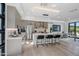 Modern kitchen with marble island and stainless steel appliances at 1501 N Miller Rd # 1002, Scottsdale, AZ 85257