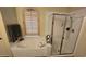 Relaxing bathroom with a soaking tub, shower, and large window at 2926 W Tanya Trl, Phoenix, AZ 85086