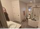 Clean bathroom with single vanity, shower, and toilet at 2926 W Tanya Trl, Phoenix, AZ 85086