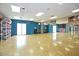Fitness studio with wood floors, mirrors, and exercise balls at 17917 W Amberwood Dr, Goodyear, AZ 85338