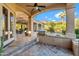 Outdoor kitchen with built-in grill and mountain views at 7801 N Sherri Ln, Paradise Valley, AZ 85253