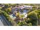 Aerial view of house, pool, and tennis court at 7801 N Sherri Ln, Paradise Valley, AZ 85253