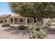 Backyard view with mature trees and plants at 3582 N 160Th Ave, Goodyear, AZ 85395