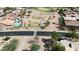 Aerial view of neighborhood with golf course and houses at 3582 N 160Th Ave, Goodyear, AZ 85395