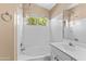 Clean bathroom with tub shower combination at 1018 W Juniper Ave, Gilbert, AZ 85233
