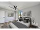 Cozy bedroom with wood flooring and plenty of natural light at 6429 E Eugie Ter, Scottsdale, AZ 85254