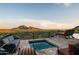 Enjoy this spa and pool area with mountain views at 4636 E Moonlight Way, Paradise Valley, AZ 85253