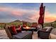 Enjoy mountain views from this patio fire pit area at 4636 E Moonlight Way, Paradise Valley, AZ 85253