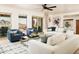 Living room with mountain views and comfy seating at 4636 E Moonlight Way, Paradise Valley, AZ 85253