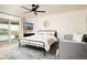 Bedroom with stunning pool and mountain views at 4636 E Moonlight Way, Paradise Valley, AZ 85253