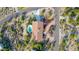 An overhead view of a single-story home with a pool and desert landscaping at 36444 N Stardust Ln, Carefree, AZ 85377