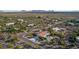 Aerial view showing single-story home with pool and desert landscape at 36444 N Stardust Ln, Carefree, AZ 85377