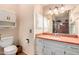 Bathroom with a vanity, toilet, and shower at 36444 N Stardust Ln, Carefree, AZ 85377