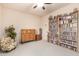 Bedroom with large bookcase and lots of storage at 36444 N Stardust Ln, Carefree, AZ 85377