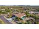 Aerial view showing a single-story home with a private pool and surrounding desert landscape at 36444 N Stardust Ln, Carefree, AZ 85377