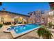 Stunning pool and spa surrounded by a beautiful patio area at 19481 N 98Th Pl, Scottsdale, AZ 85255
