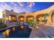 Luxury pool and patio with stunning sunset views at 4836 E White Gates Dr, Phoenix, AZ 85018