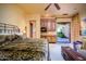 Spacious bedroom with private access to the backyard at 4836 E White Gates Dr, Phoenix, AZ 85018