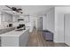 Modern kitchen featuring gray cabinets, quartz countertops, and an island at 2650 W Union Hills Dr # 258, Phoenix, AZ 85027