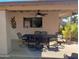 Covered patio with outdoor dining furniture at 2338 W Concho Ave, Mesa, AZ 85202